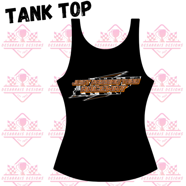 Just Passing Thru Raceway Tank Top's