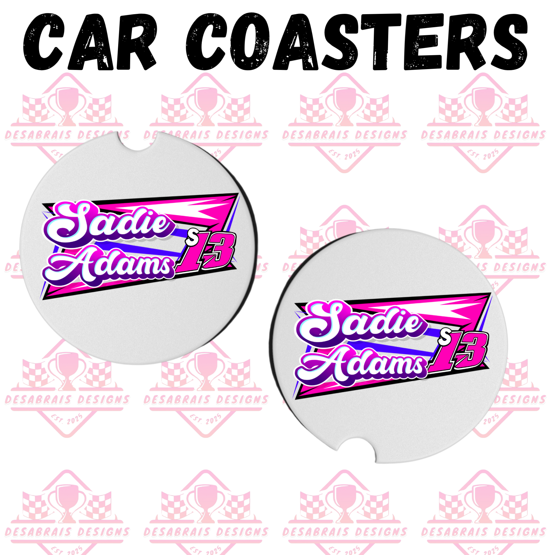 Sadie Adams Car Coasters
