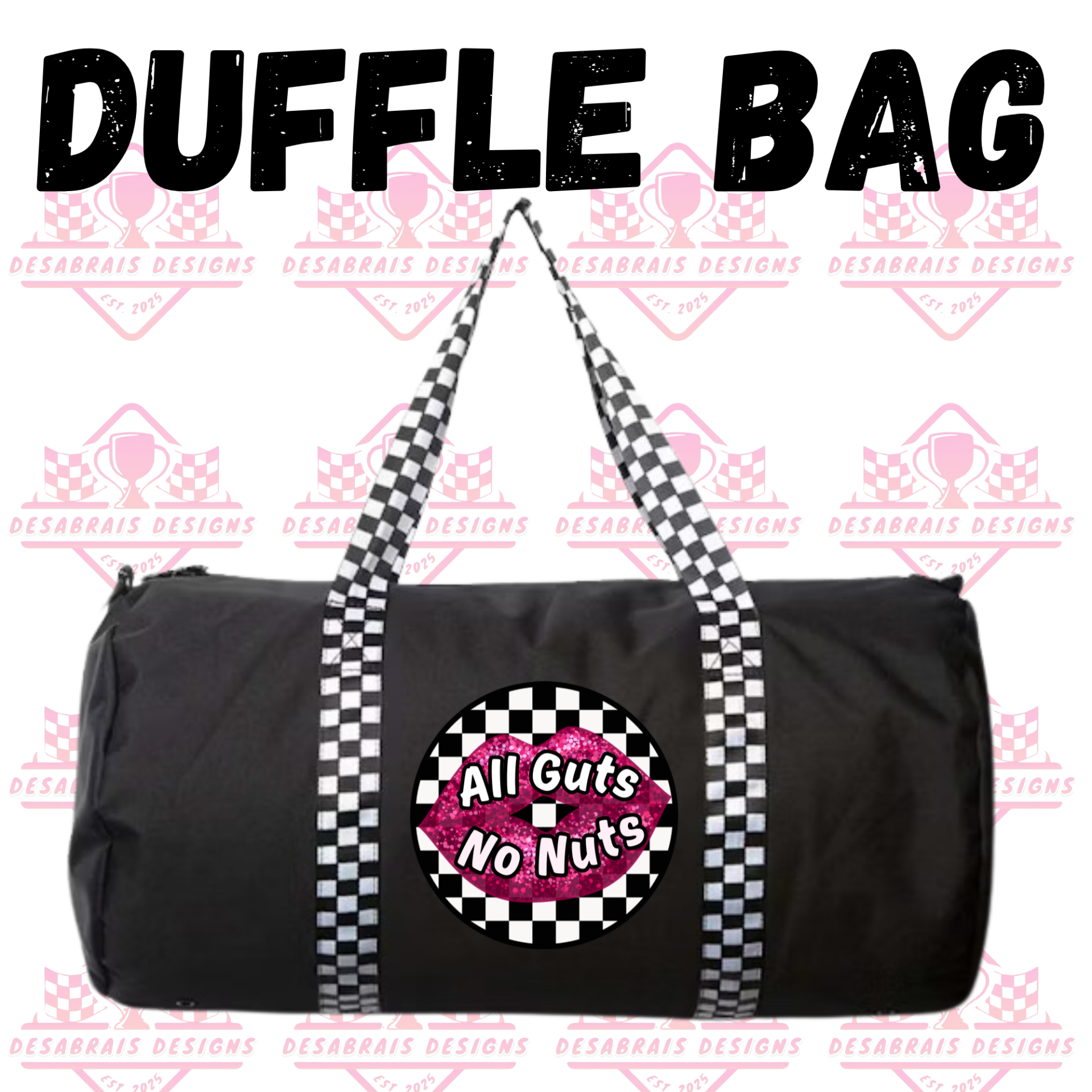 All Guts Checkered Flag Duffel Bag
