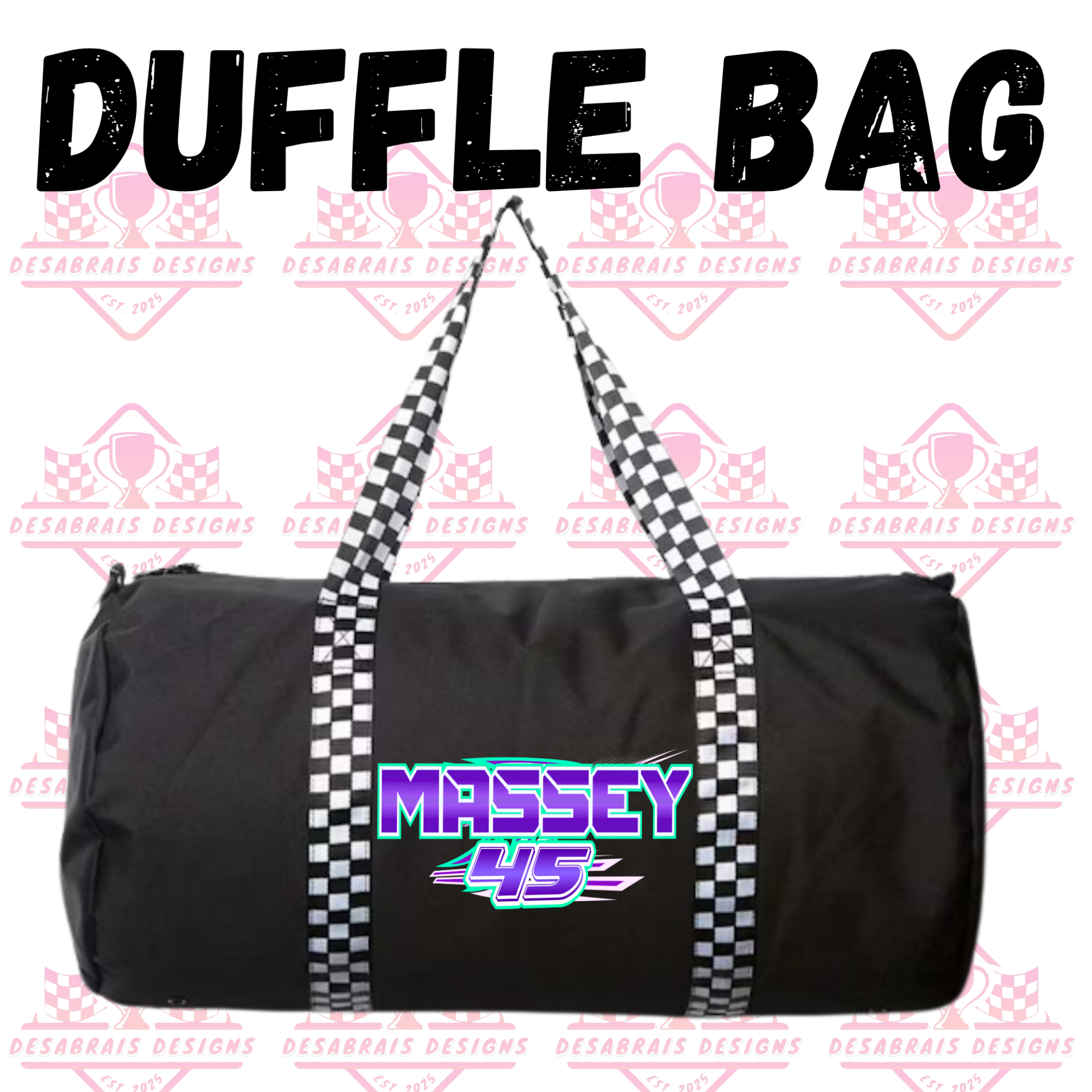Ryan Massey Checkered Flag Duffle Bag