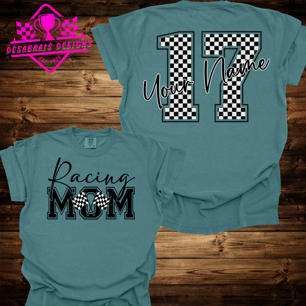 Custom Racing Mom Plus Size Fall Tee