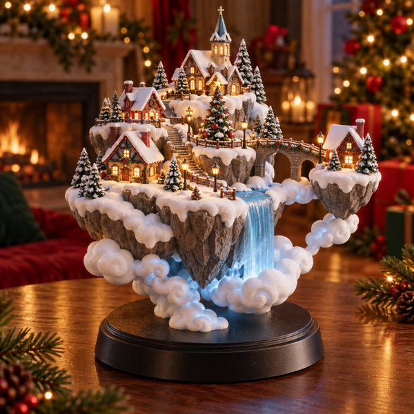 Aldea Flotante de Navidad 3D