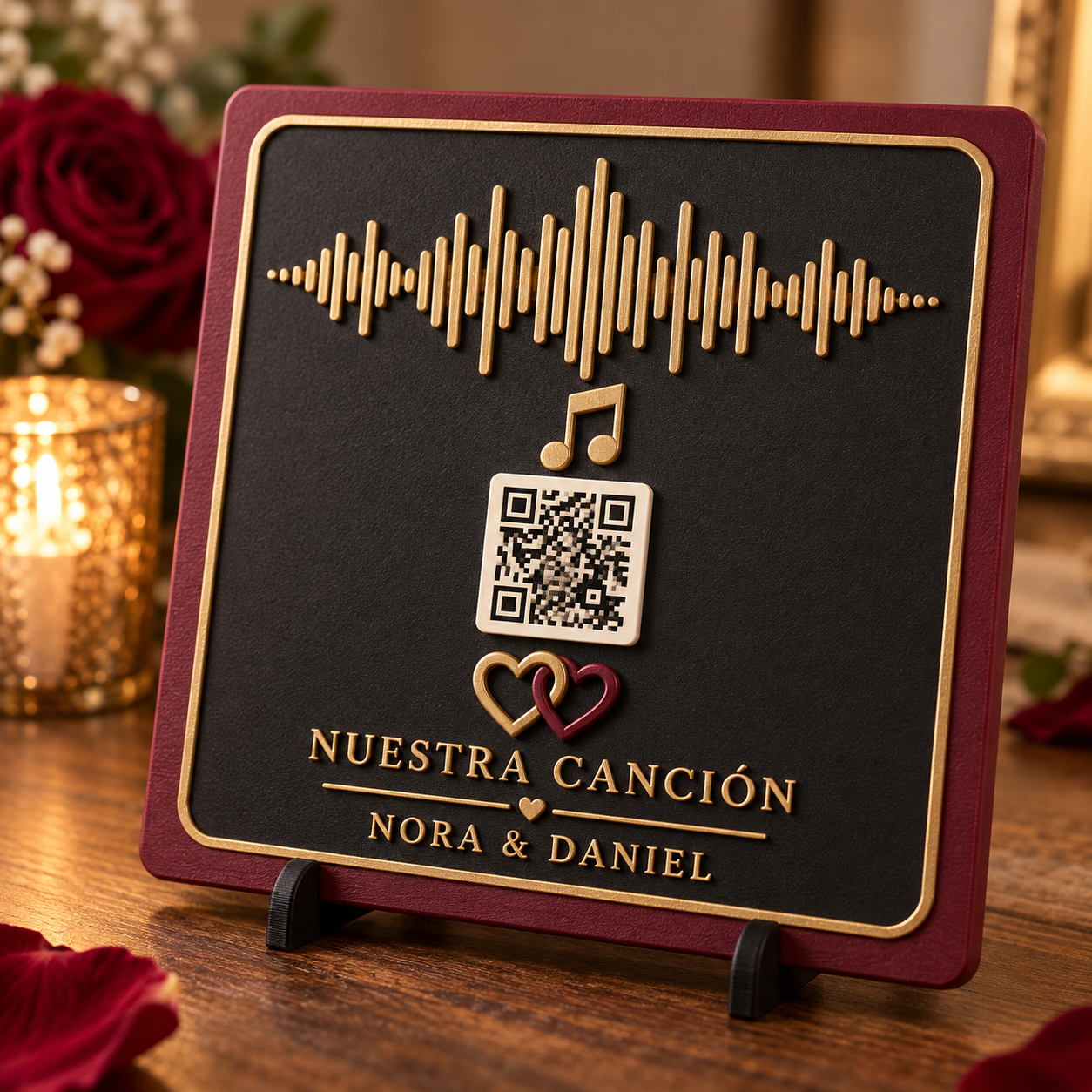 Placa Musical Personalizada con Código QR
