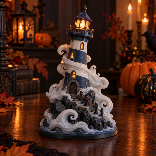 Faro de la Niebla Iluminado 3D