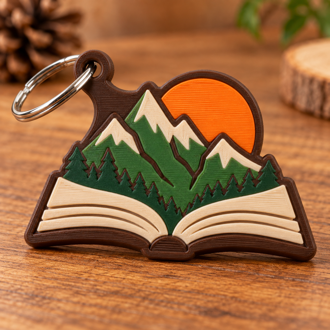 Llavero Libro Mundo 3D