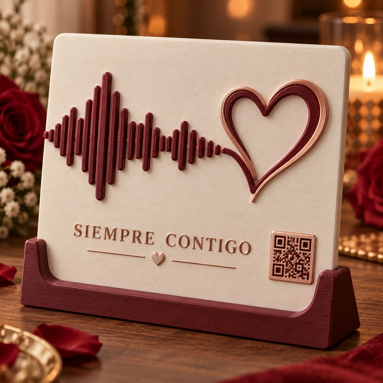 Placa Mensaje de Voz Personalizada con Código QR