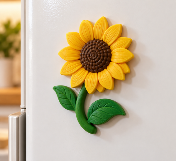 Imán Girasol Viento 3D Personalizado