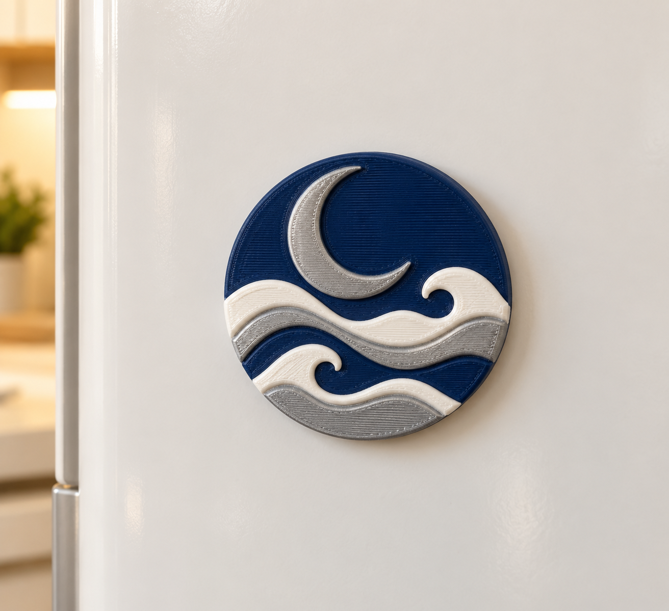 Imán Luna Marea 3D Personalizado