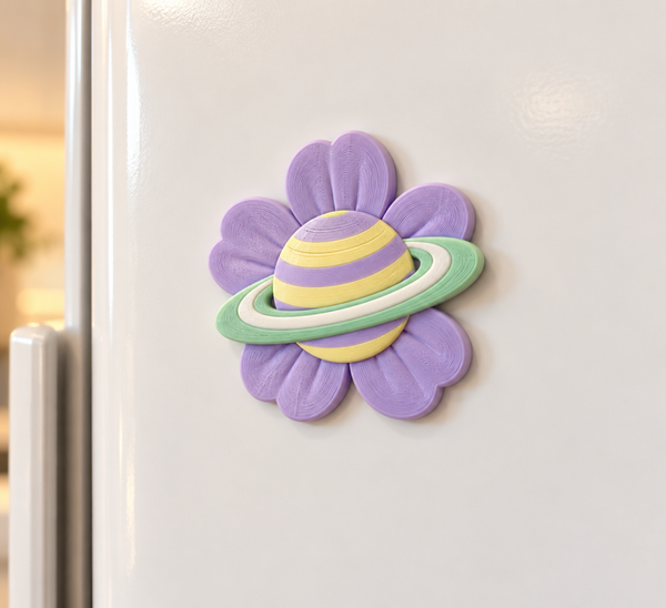 Imán Planeta Flor 3D Personalizado