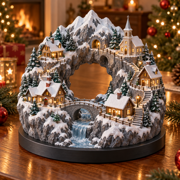 Pueblo Nevado en Anillo 3D