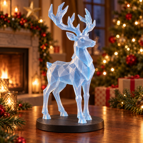 Reno de Cristal Luminoso 3D