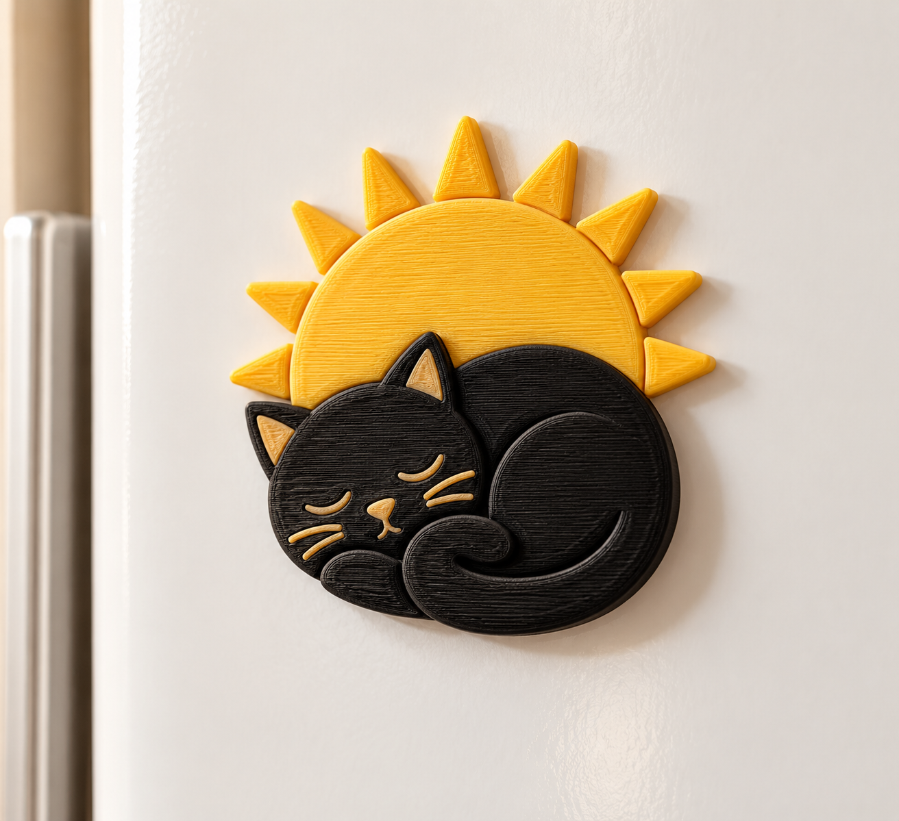 Imán Gato al Sol 3D Personalizado