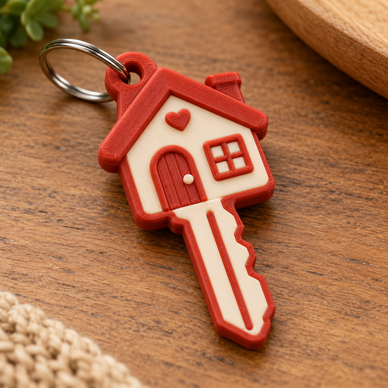 Llavero Casita Llave 3D