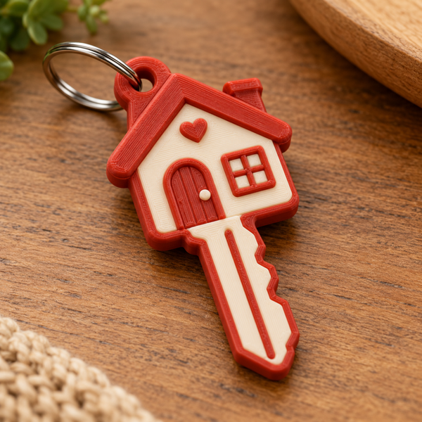 Llavero Casita Llave 3D