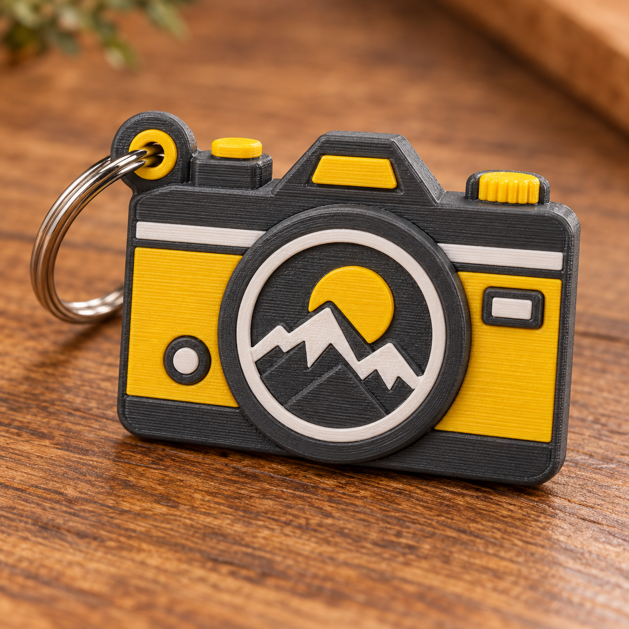 Llavero Cámara Paisaje 3D