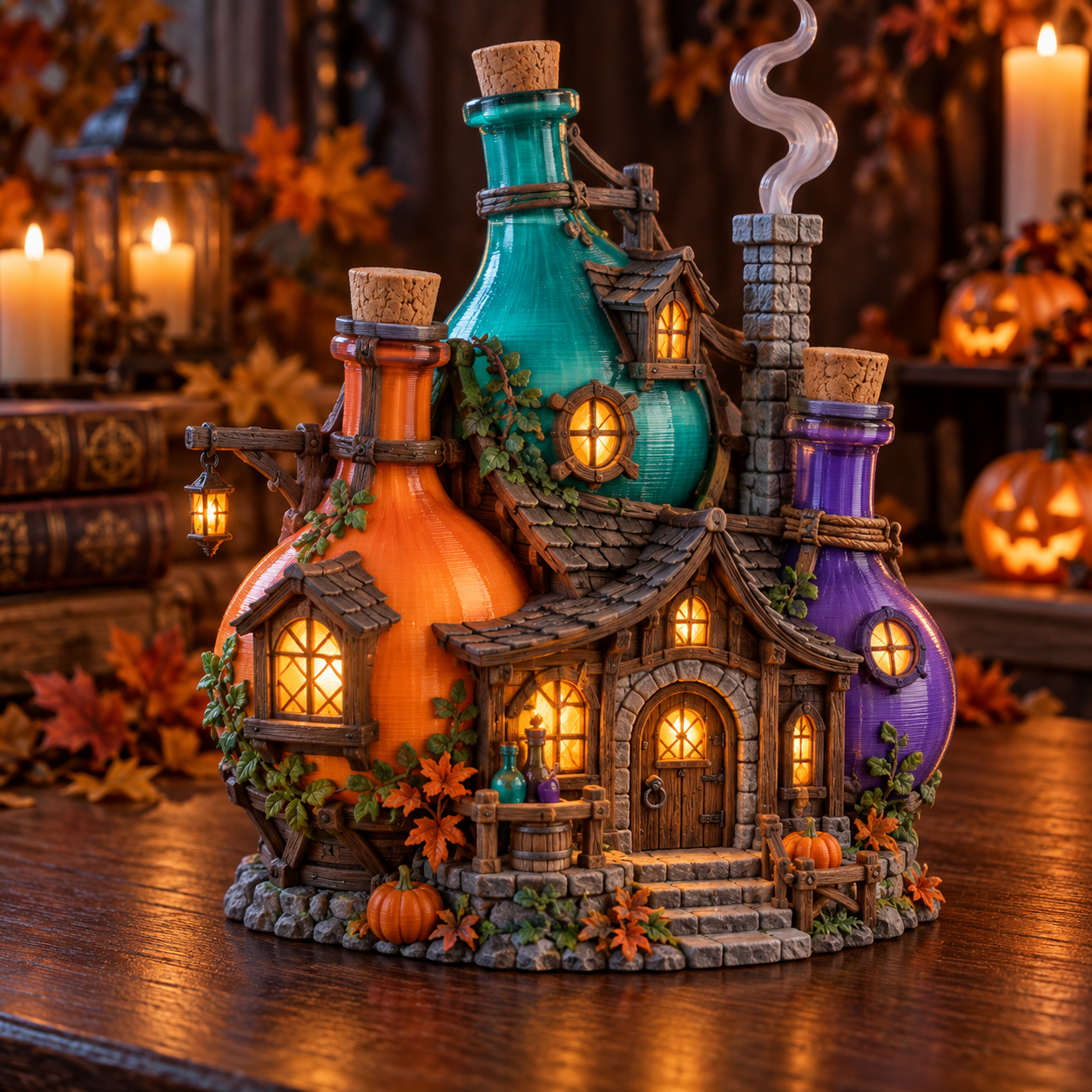 Cabaña del Alquimista Iluminada 3D
