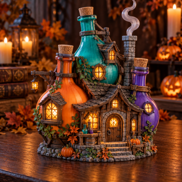 Cabaña del Alquimista Iluminada 3D