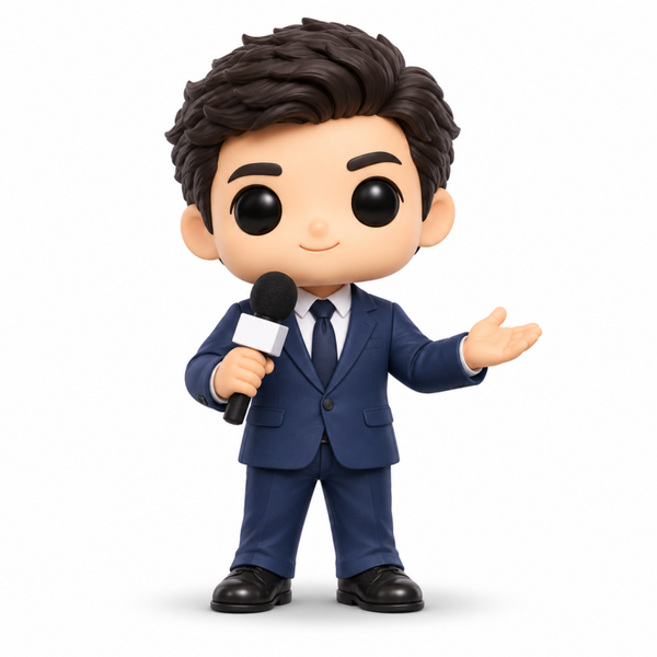 Figura 3D Presentador/a de Televisión – Hombre o Mujer