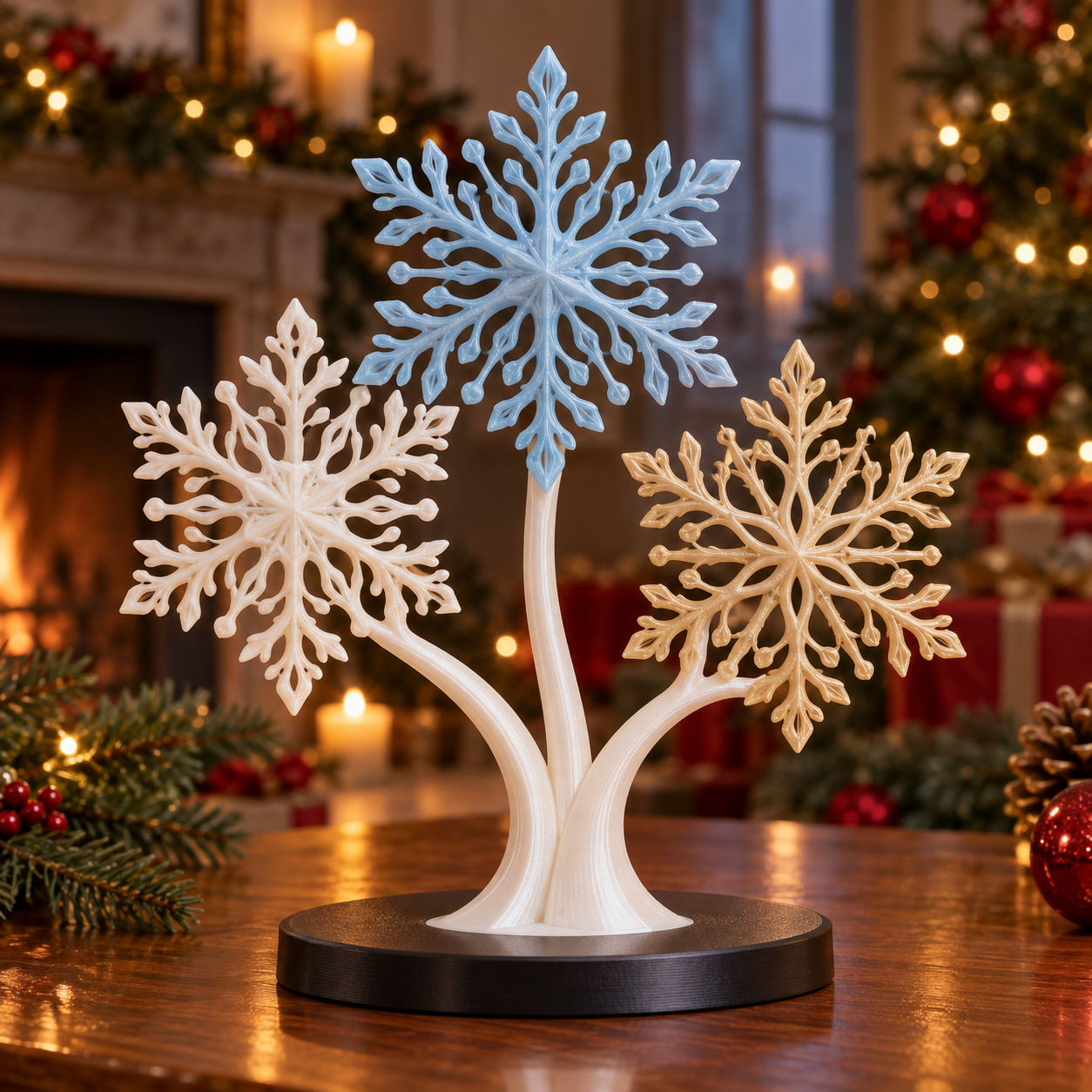 Bosque de Copos de Nieve 3D