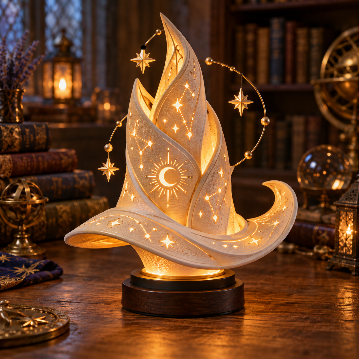 Lámpara 3D Corona del Oráculo Celestia