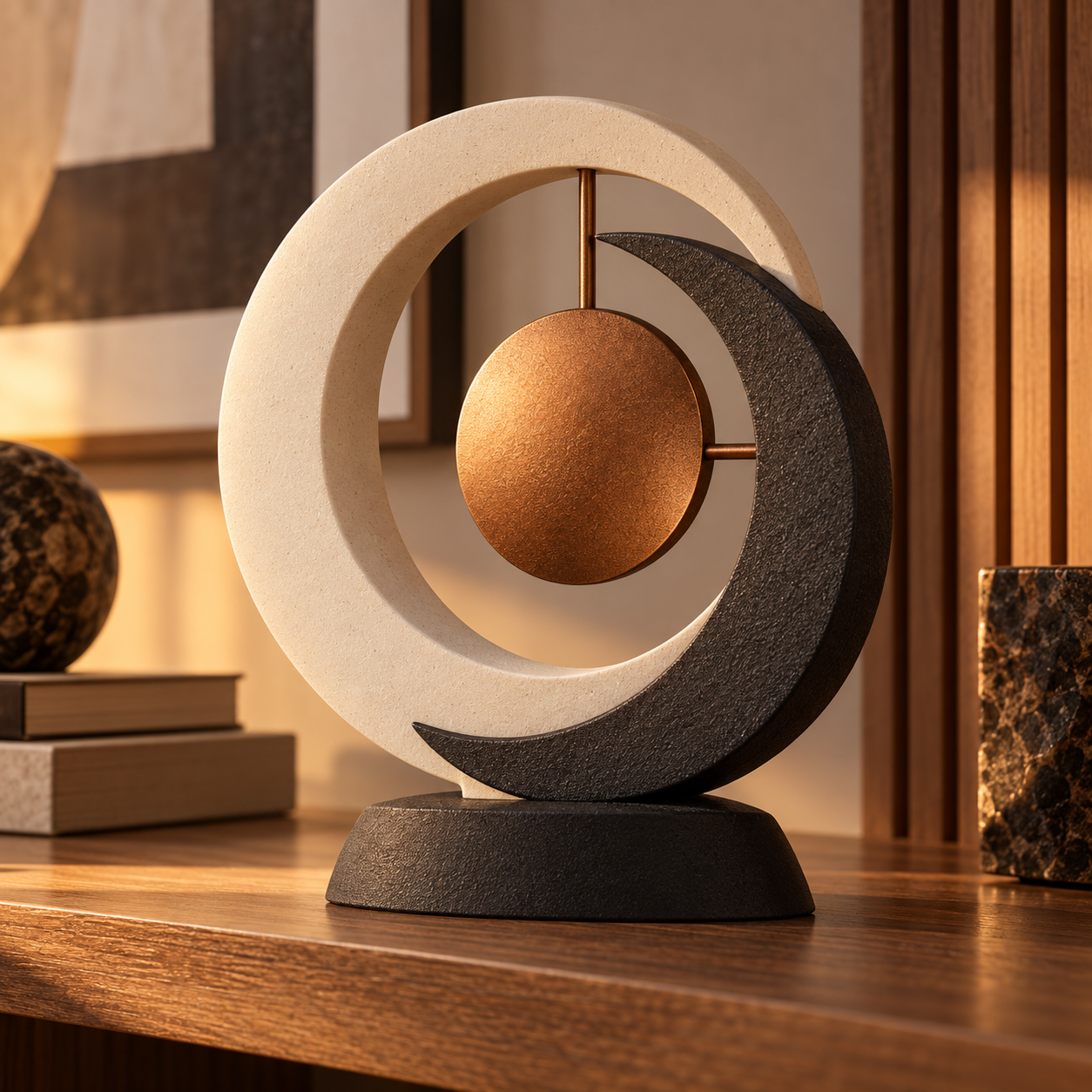 Escultura de Sobremesa Equilibrio 3D Personalizada