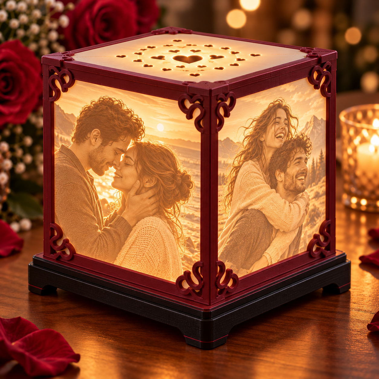 Cubo Luminoso de Recuerdos Personalizado