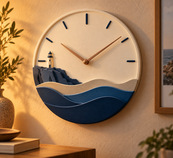 Reloj de Pared Horizonte Marino 3D