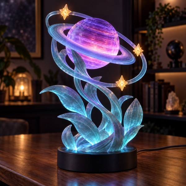 Lámpara 3D Jardín de Saturno