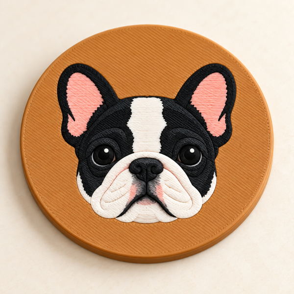 Posavasos Bulldog francés 3D