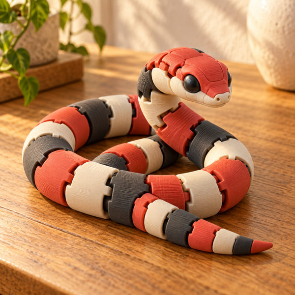 Serpiente Coral Articulada 3D