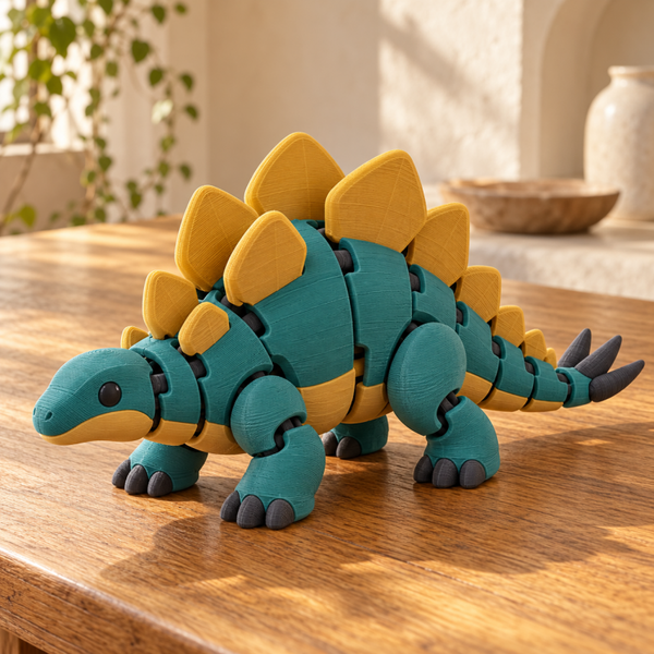 Estegosaurio Articulado 3D