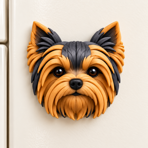 Imán Yorkshire terrier 3D – Nombre opcional