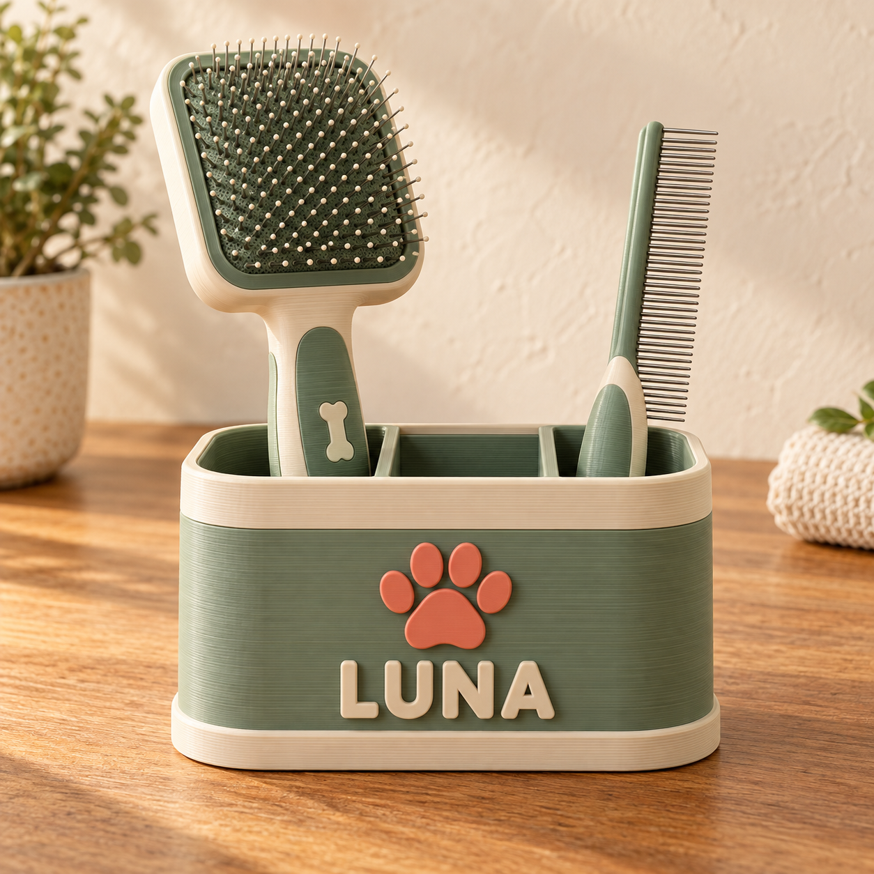 Organizador personalizado de accesorios para perro