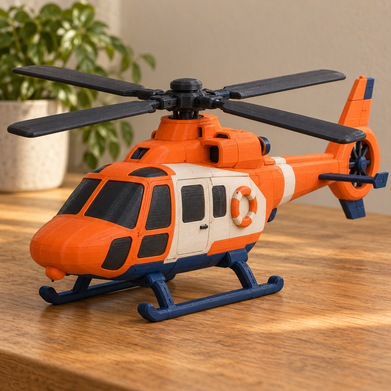 Helicóptero Salvamento 3D Personalizado