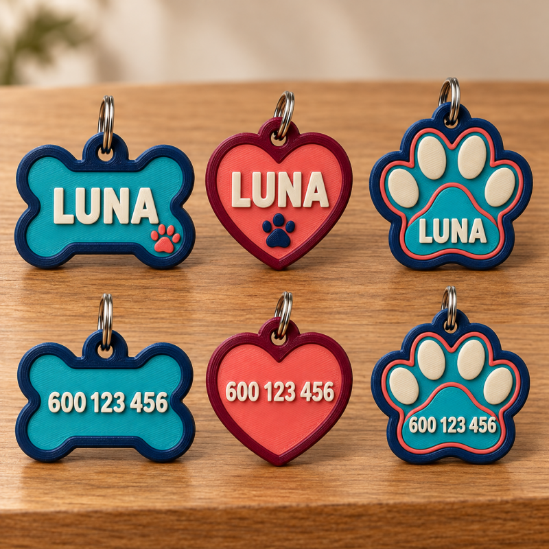 Chapitas personalizadas para perros