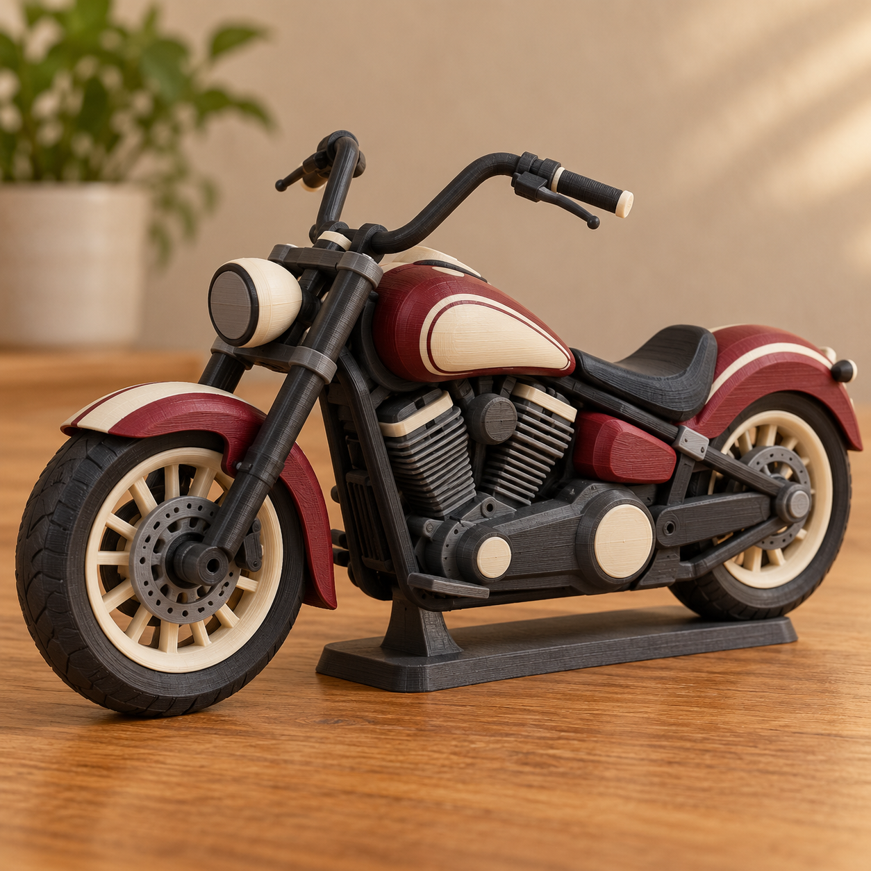 Moto Custom Ruta Libre 3D Personalizado
