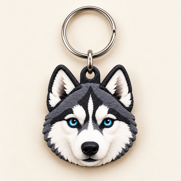 Llavero Husky 3D