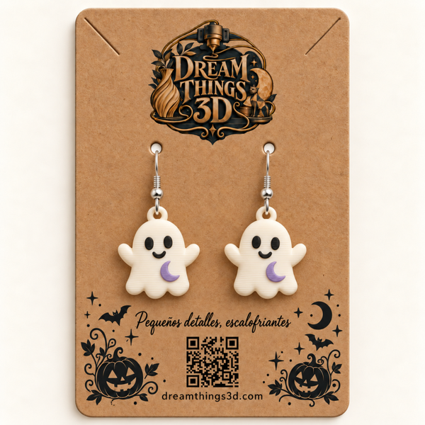 Pendientes Fantasma travieso 3D – Pareja