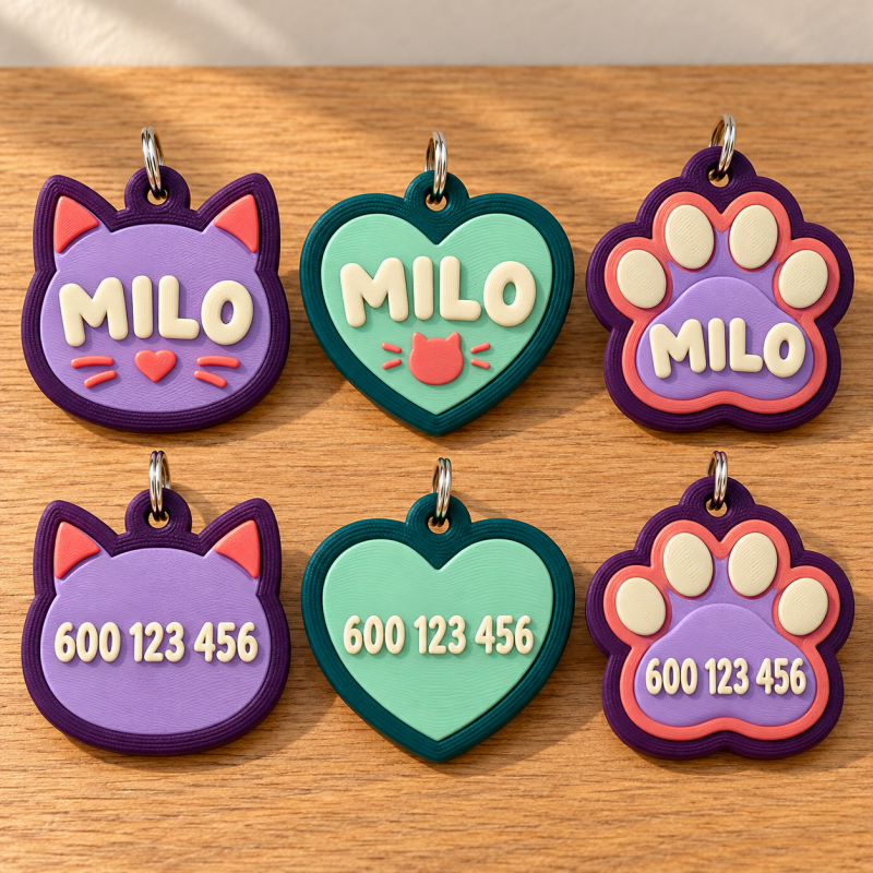 Chapitas personalizadas para gatos