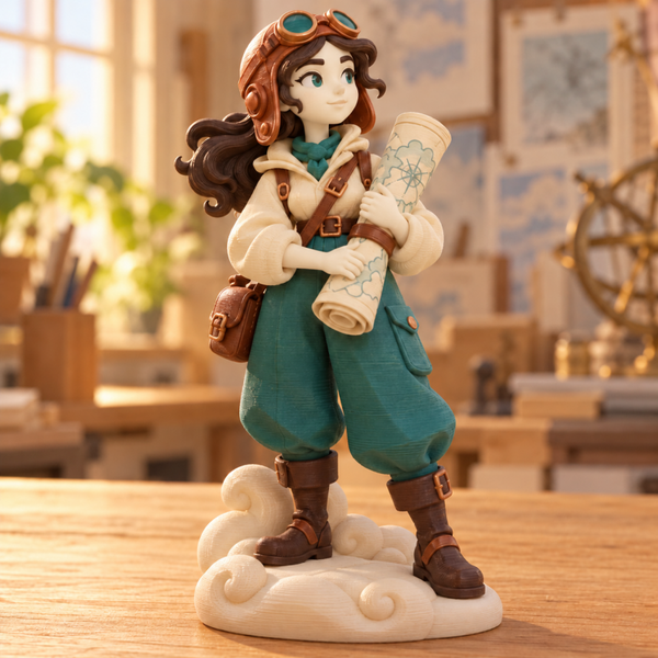 Figura 3D Cartógrafa de Nubes