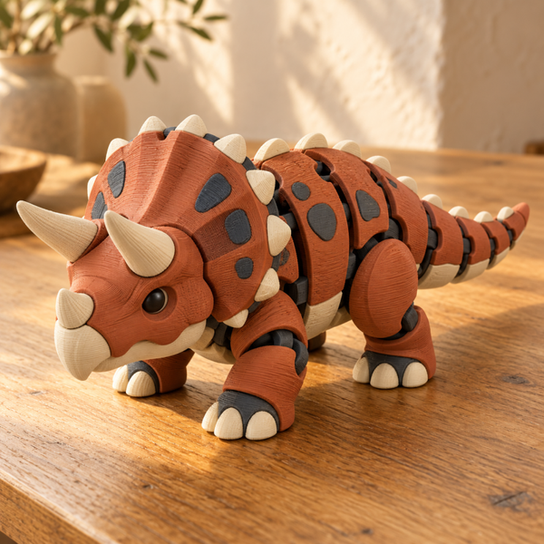Triceratops Articulado 3D