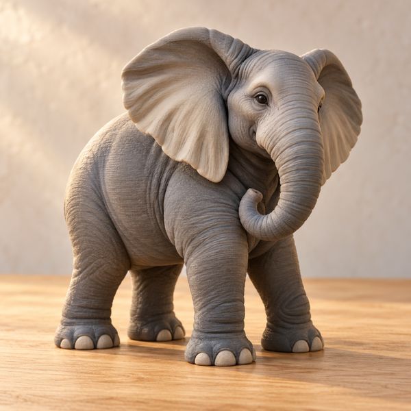 Figura 3D Elefante de la Sabana