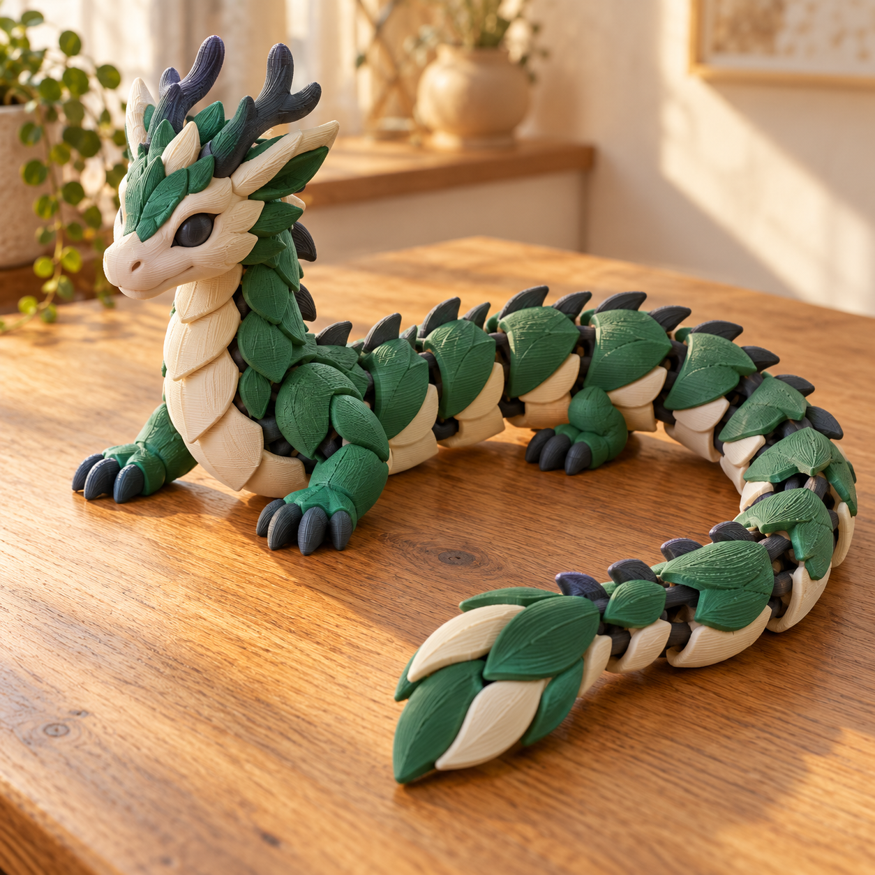Dragón del Bosque Articulado 3D