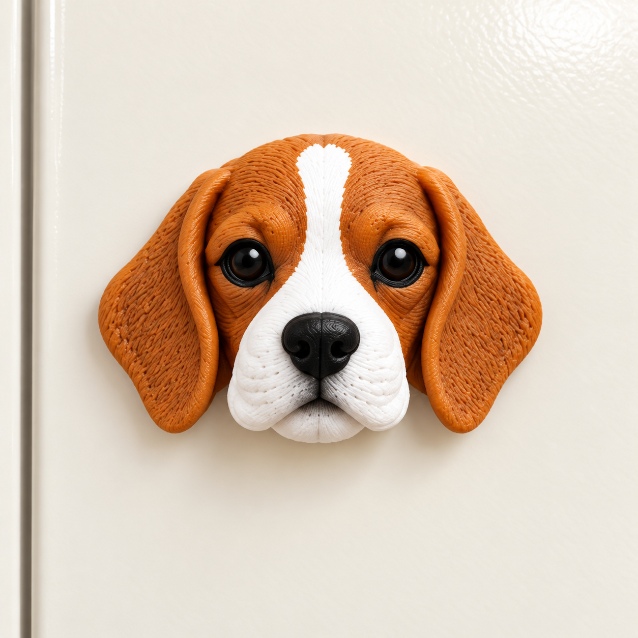 Imán Beagle 3D – Nombre opcional