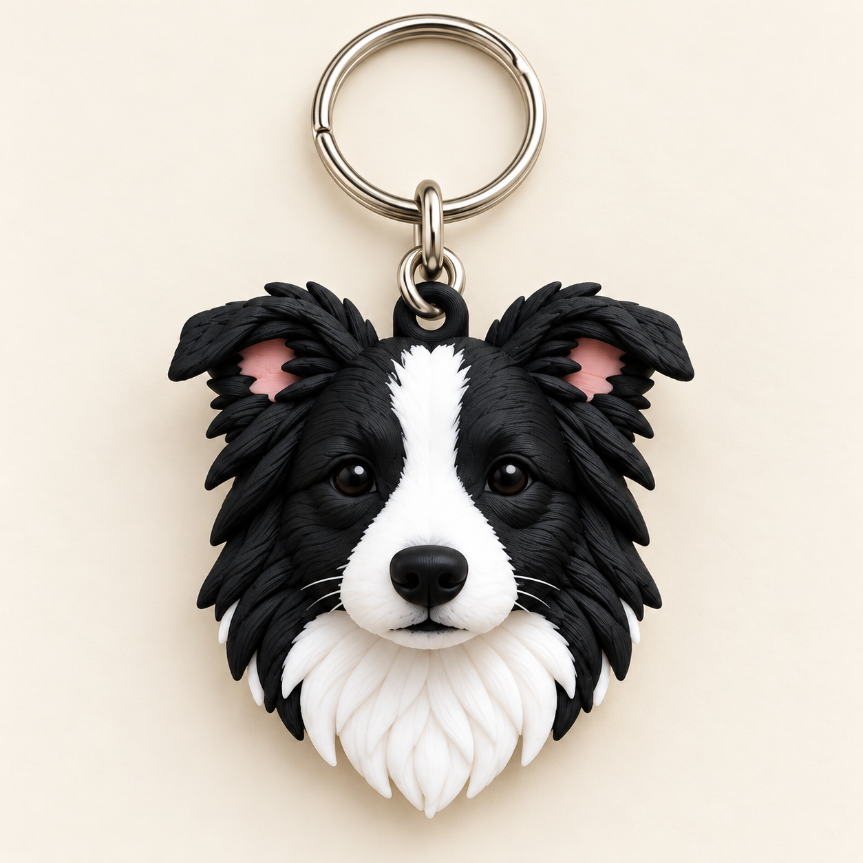 Llavero Border collie 3D