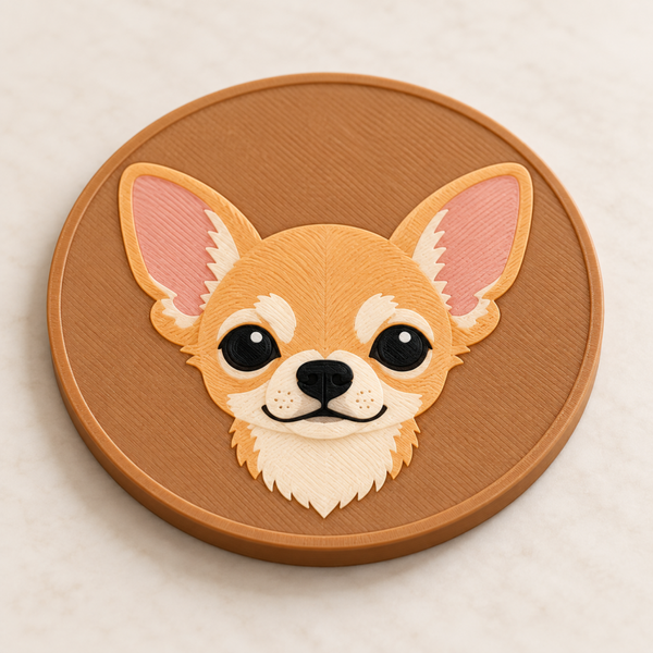 Posavasos Chihuahua 3D