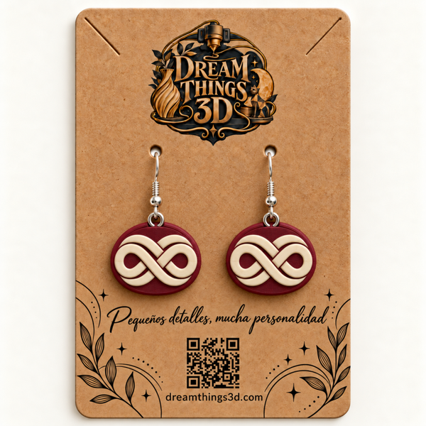 Pendientes Nudo infinito 3D – Pareja