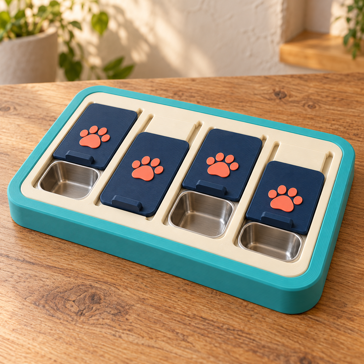 Juego interactivo para perro — Tapas deslizantes