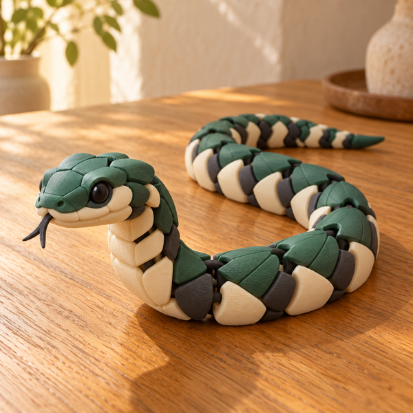 Serpiente del Jade Articulada 3D