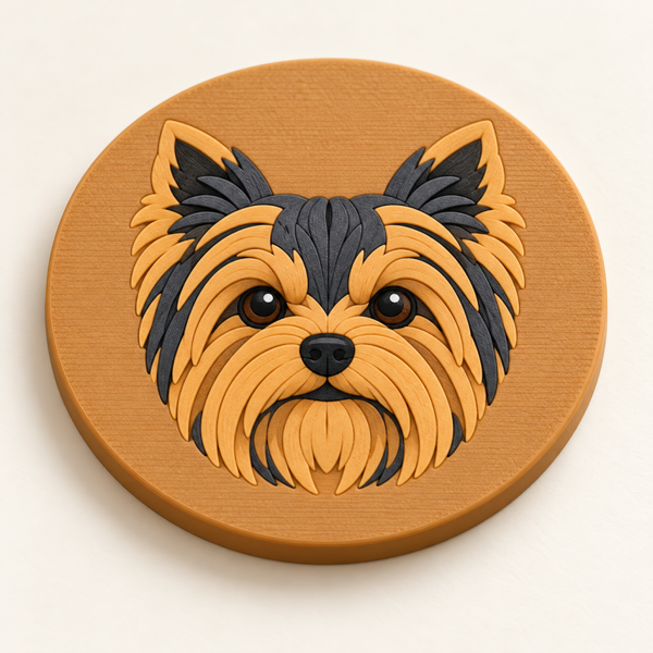 Posavasos Yorkshire terrier 3D